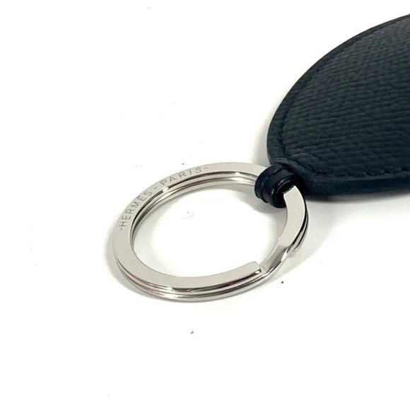 HERMES Poulpe Charm Bag Charm Key Ring Key Holder Leather Black Unused - Picture 11 of 13